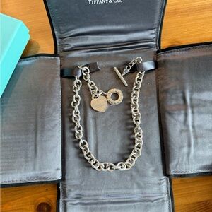 Tiffany & Co. Silver Necklace with Heart Charm
